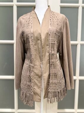 Chico’s Women's Western Fringe Jacket